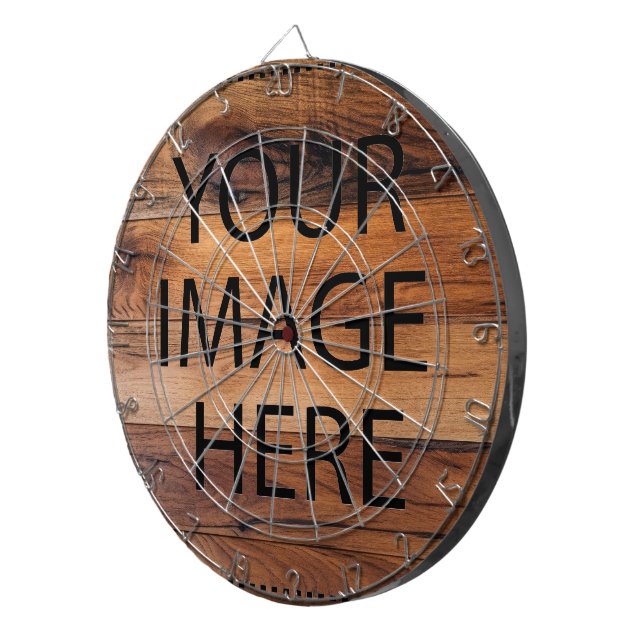 Personalized Custom Your Own Photo & Text Dartboard (Front Right)