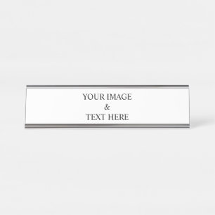 Personalized Custom Your Own Photo & Text  Desk Name Plate
