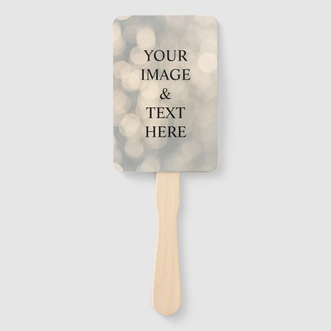 Personalized Custom Your Own Photo & Text  Hand Fa Hand Fan (Front)