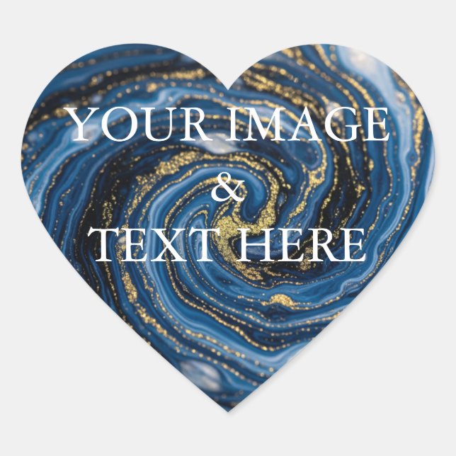 Personalized Custom Your Own Photo & Text Heart Sticker (Front)