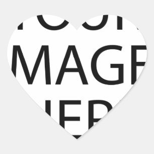Personalized Custom Your Own Photo & Text Heart Sticker