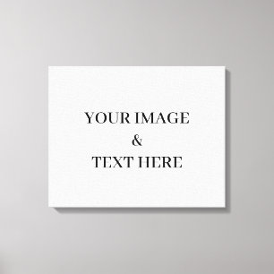 Personalized Custom Your Own Photo & Text Here Canvas Print