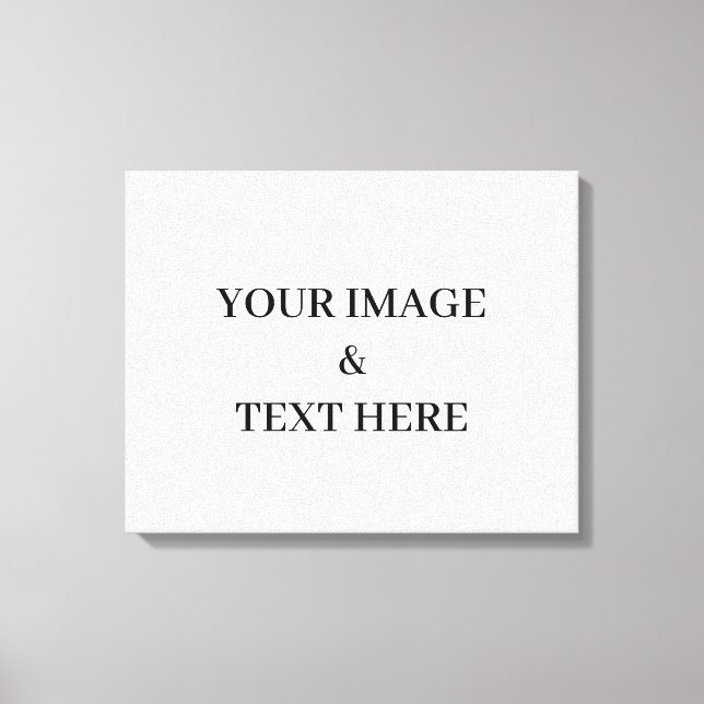 Personalized Custom Your Own Photo & Text Here Canvas Print (Front)