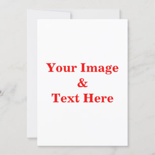 Personalized Custom Your Own Photo & Text Invitation