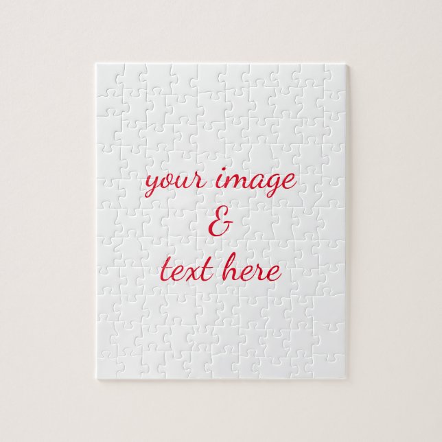 Personalized Custom Your Own Photo & Text Jigsaw Puzzle (Vertical)