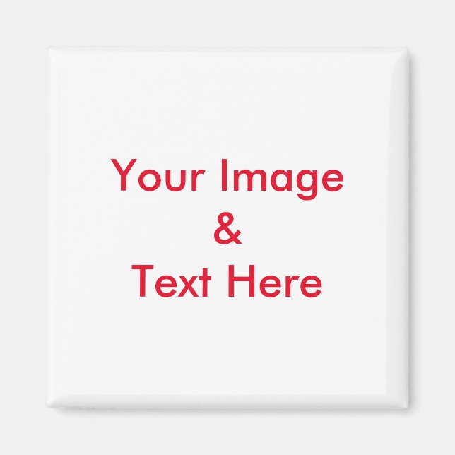 Personalized Custom Your Own Photo Text Magnet (Front)