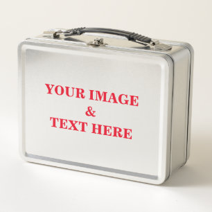 Personalized Custom Your Own Photo & Text Metal Lunch Box