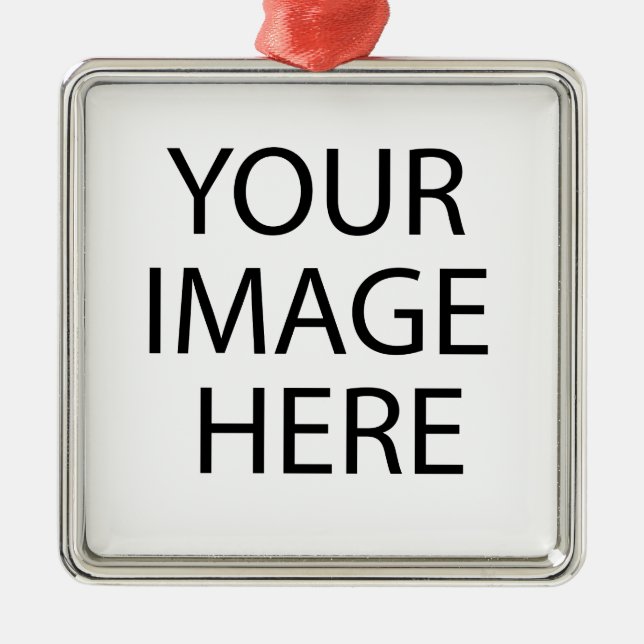 Personalized Custom Your Own Photo & Text Metal Ornament (Front)
