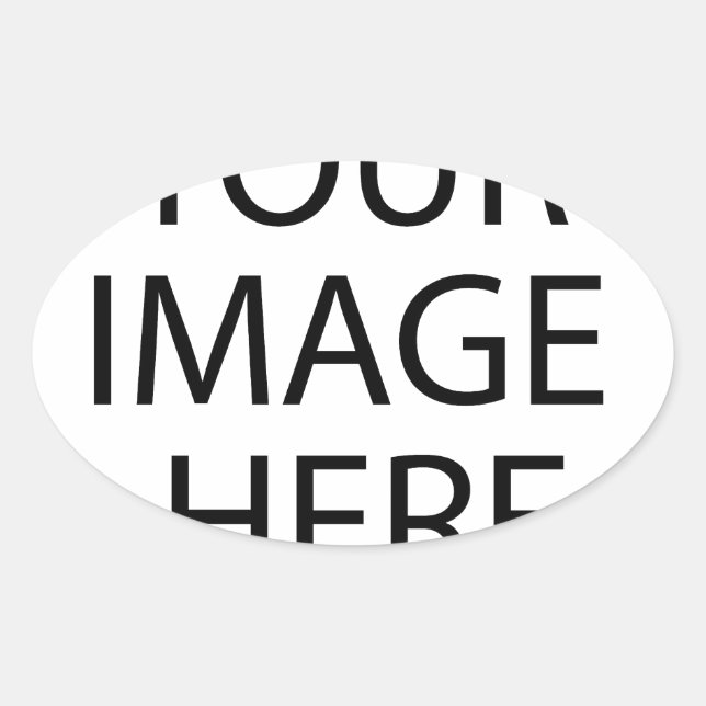 Personalized Custom Your Own Photo & Text Oval Sticker (Front)
