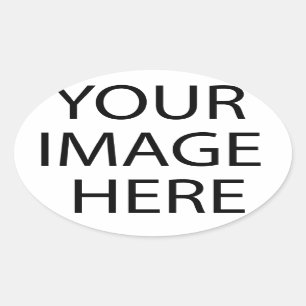 Personalized Custom Your Own Photo & Text Oval Sticker