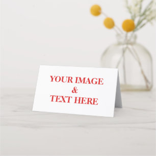 Personalized Custom Your Own Photo & Text Place Card