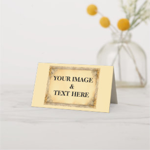 Personalized Custom Your Own Photo & Text Place Card