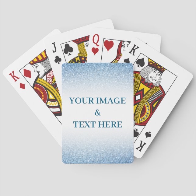 Personalized Custom Your Own Photo & Text Playing Cards (Back)