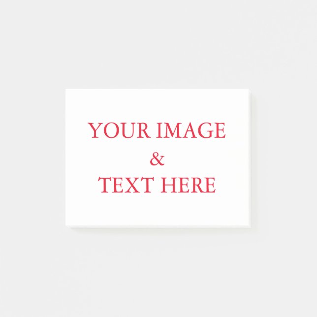 Personalized Custom Your Own Photo & Text Post-it Notes (Front)