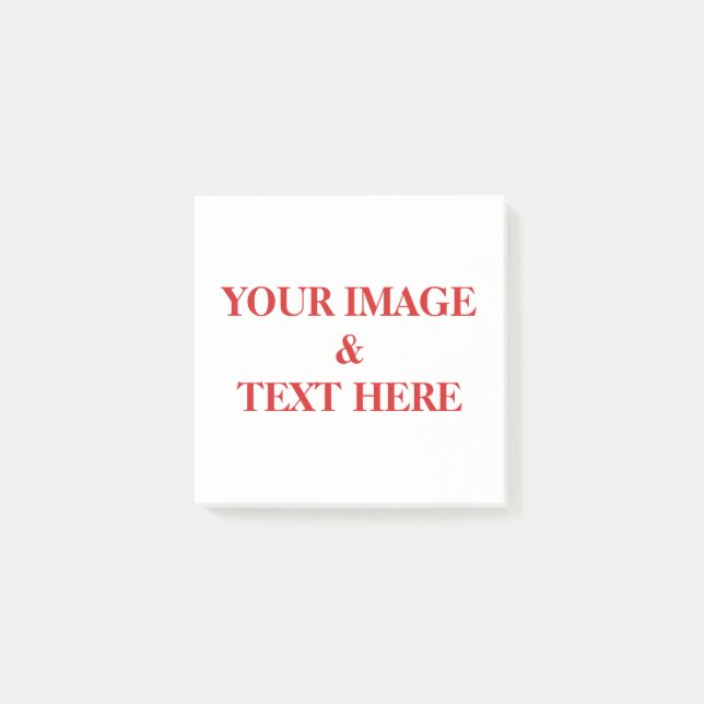 Personalized Custom Your Own Photo & Text Post-it Notes (Front)