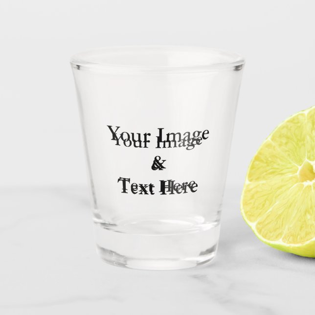 Personalized Custom Your Own Photo & Text Shot Glass (Front)
