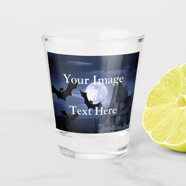 Personalized Custom Your Own Photo & Text Shot Glass (Front)
