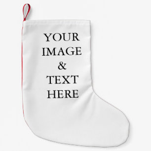 Personalized Custom Your Own Photo & Text Small Christmas Stocking