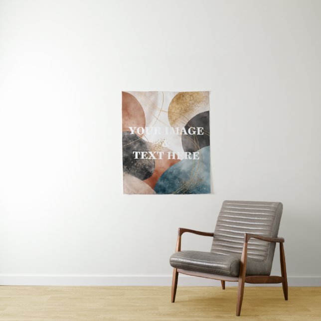 Personalized Custom Your Own Photo & Text Tapestry (In Situ)