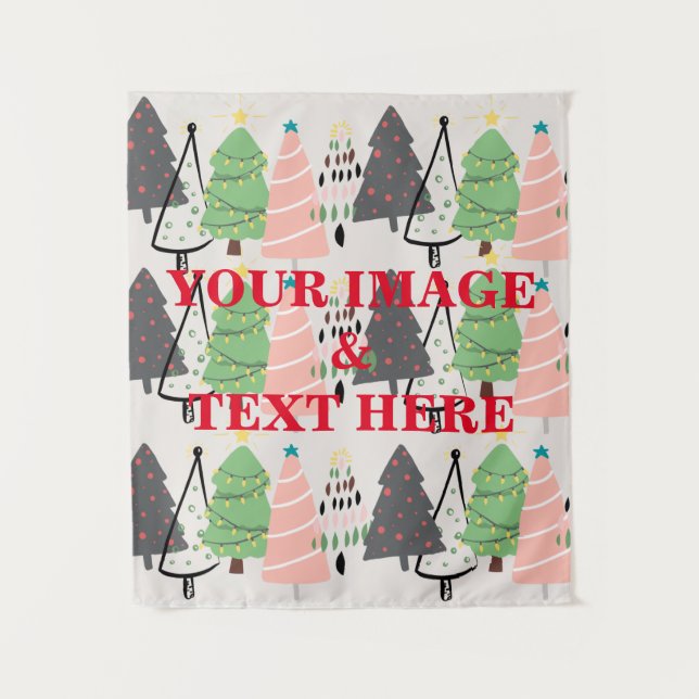 Personalized Custom Your Own Photo & Text Tapestry (Front)