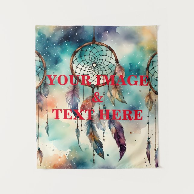 Personalized Custom Your Own Photo & Text Tapestry (Front)