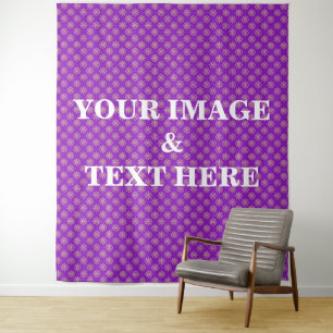 Personalized Custom Your Own Photo & Text Tapestry