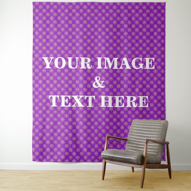 Personalized Custom Your Own Photo & Text Tapestry (In Situ)