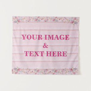 Personalized Custom Your Own Photo & Text Tapestry