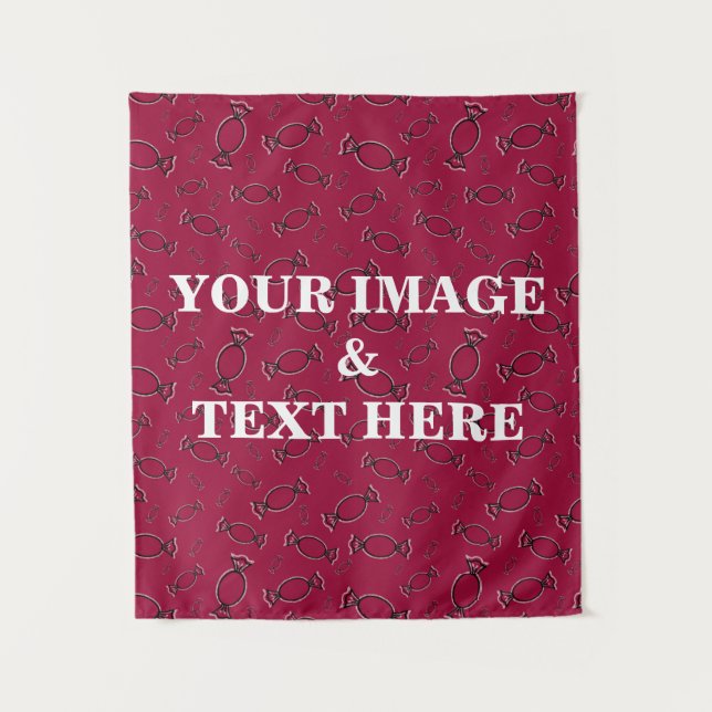 Personalized Custom Your Own Photo & Text Tapestry (Front)