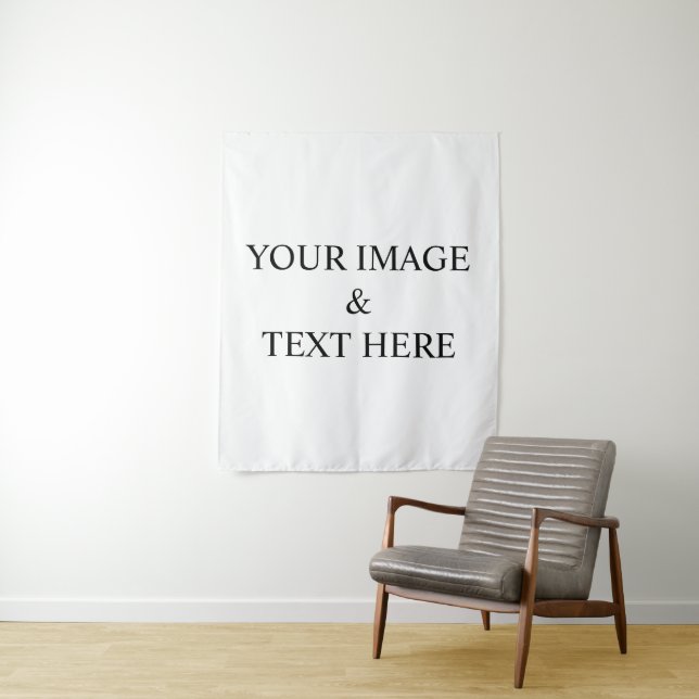 Personalized Custom Your Own Photo & Text  Tapestry (In Situ)