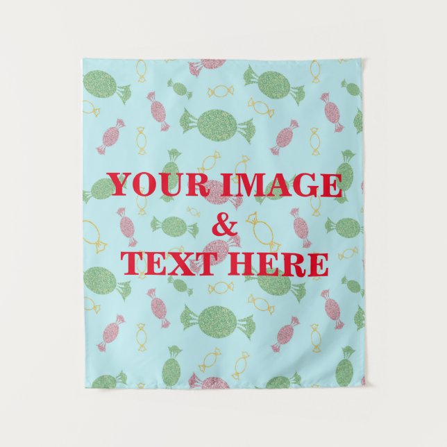 Personalized Custom Your Own Photo & Text Tapestry (Front)