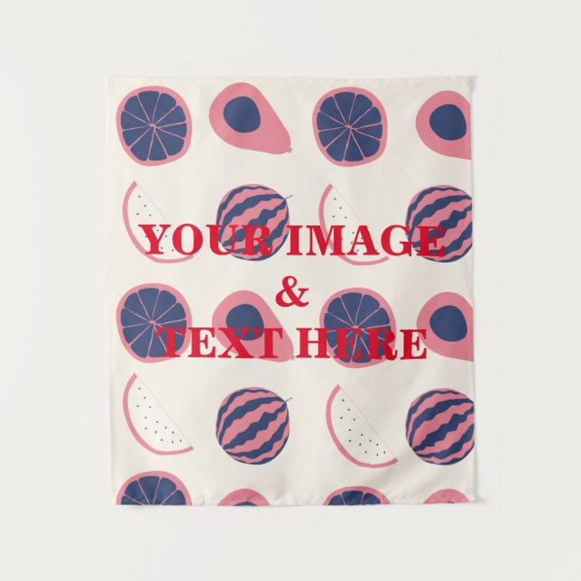 Personalized Custom Your Own Photo & Text Tapestry (Front)