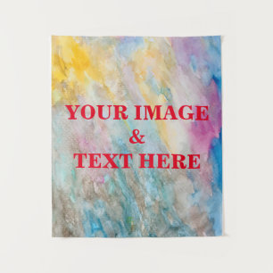 Personalized Custom Your Own Photo & Text Tapestry