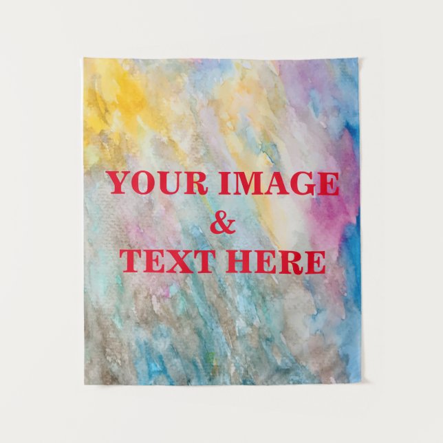 Personalized Custom Your Own Photo & Text Tapestry (Front)