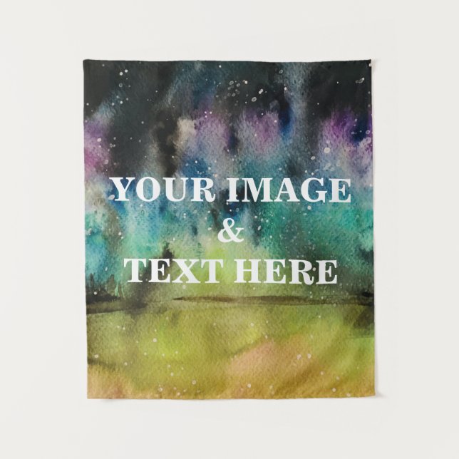 Personalized Custom Your Own Photo & Text Tapestry (Front)