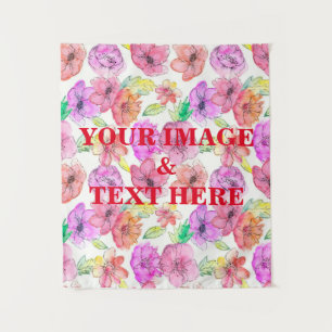 Personalized Custom Your Own Photo & Text Tapestry