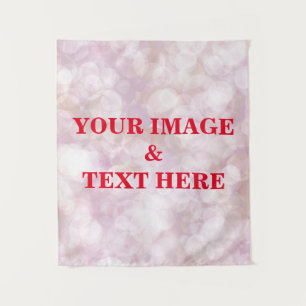 Personalized Custom Your Own Photo & Text Tapestry
