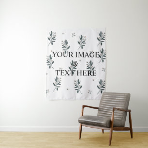 Personalized Custom Your Own Photo & Text  Tapestry