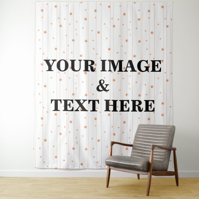Personalized Custom Your Own Photo & Text Tapestry (In Situ)