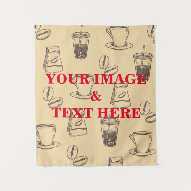 Personalized Custom Your Own Photo & Text Tapestry (Front)