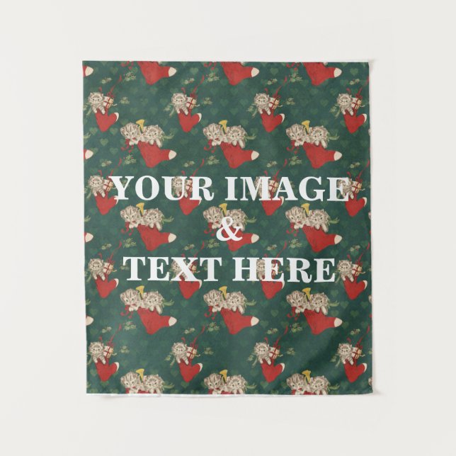 Personalized Custom Your Own Photo & Text Tapestry (Front)