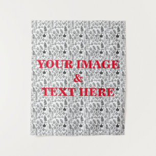 Personalized Custom Your Own Photo & Text Tapestry