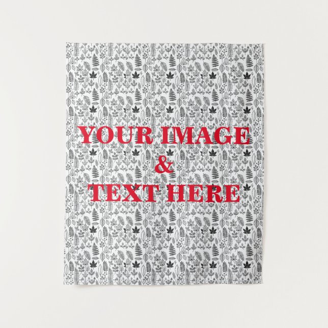 Personalized Custom Your Own Photo & Text Tapestry (Front)