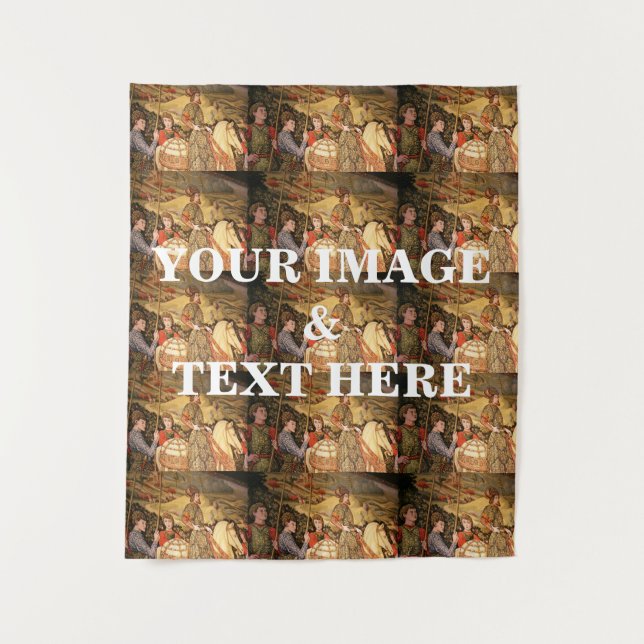 Personalized Custom Your Own Photo & Text Tapestry (Front)
