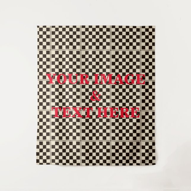 Personalized Custom Your Own Photo & Text Tapestry (Front)