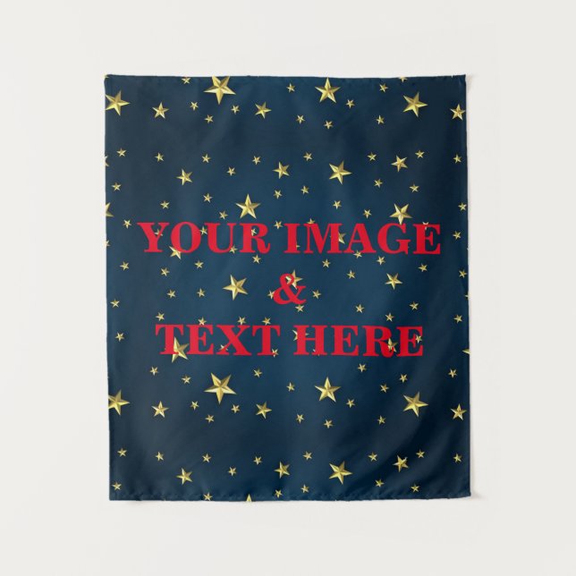 Personalized Custom Your Own Photo & Text Tapestry (Front)