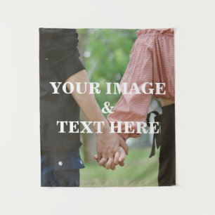 Personalized Custom Your Own Photo & Text Tapestry