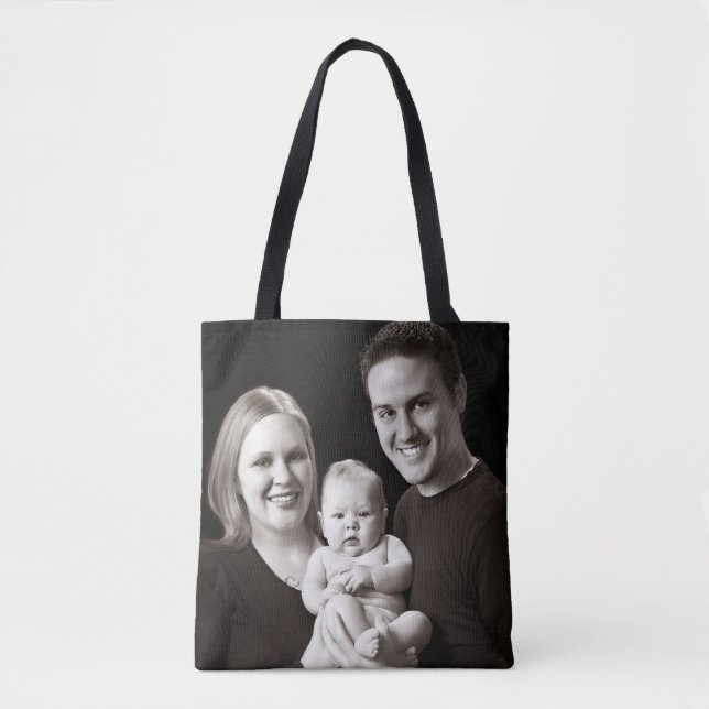 Personalized Custom Your Own Photo & Text Tote Bag (Front)