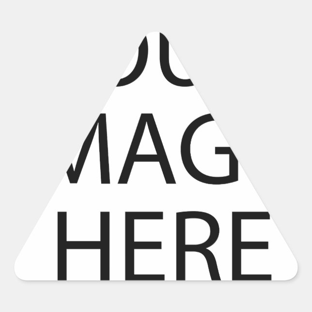 Personalized Custom Your Own Photo & Text Triangle Sticker (Front)