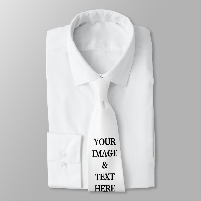 Personalized Custom Your Own Photo  Tie (Tied)
